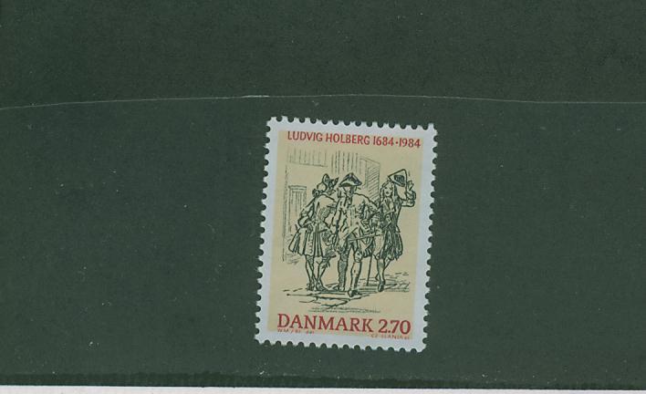 3S0064 Ludwig Holberg Ecrivain Danois Gravure 820 Danemark 1984 Neuf ** - Neufs