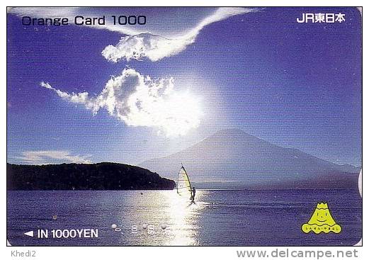 Carte Japon Sport Planche à Voile Surf - Japan Orange Card - Sport