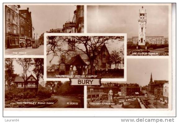 Old Card Of Bury - Carte Ancienne De Bury - Manchester