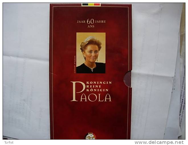 BELGIE COFFRET 250FR ZILVER 1997 PROOF 60 JAAR KONINGIN PAOLA - 250 Francs