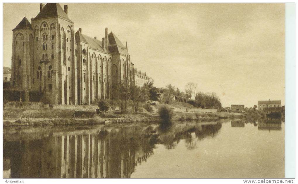 Solesmes, Abbaye Vue De La Rive Droite De La Sarthe, Carte écrite, Timbrée, N° 5 - Solesmes