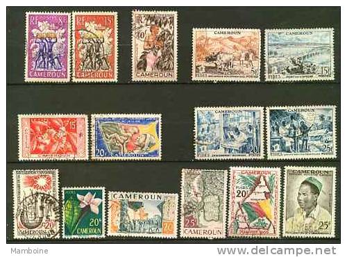 CAMEROUN 1954  N° 297/311 = 15 Valeurs Oblitérés - Used Stamps