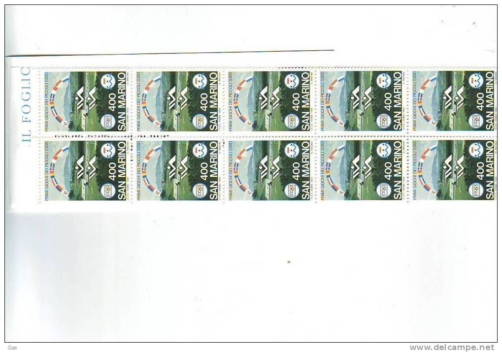 S. MARINO 1985 -  Sassone Carnet #1** - Giochi Piccoli Stati - Unused Stamps
