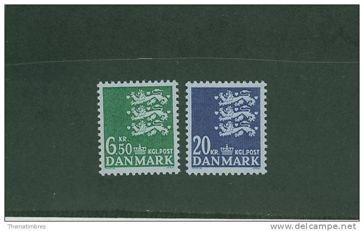 3S0091 Serie Courante 856 à 857 Danemark 1986 Neuf ** - Unused Stamps