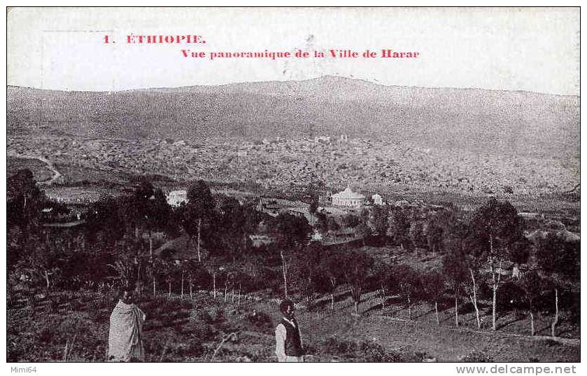 ETHIOPIE .   VUE PANORAMIQUE DE LA VILLE DE HARAR . - Ethiopie
