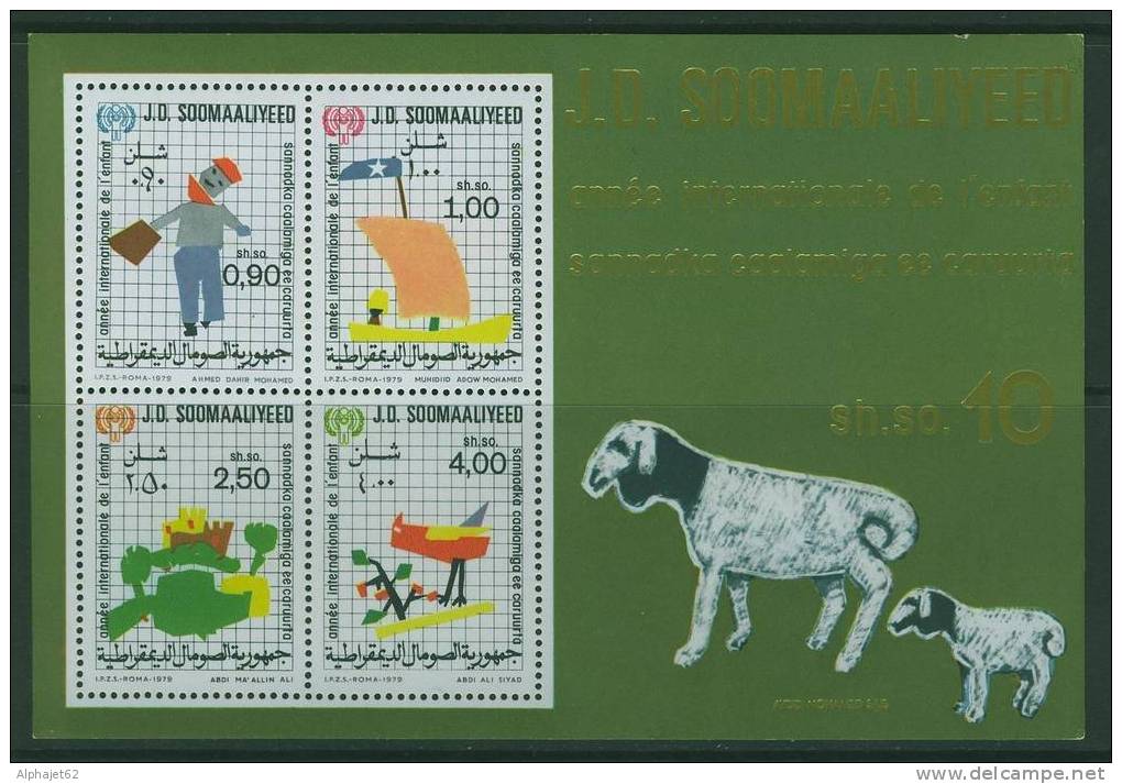 Brebis, Agneau - Année De L'enfant - SOMALIE - Bloc Feuillet N° 7 ** - 1979 - Somalië (1960-...)