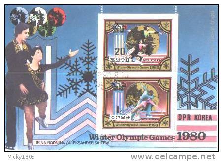 Block Gestempelt / Miniature Sheet Used (V200) - Invierno 1980: Lake Placid