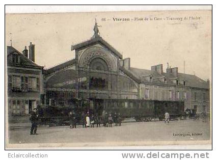 Vierzon    18    ..Place De La Gare..Tramway De L'Indre   (voir Scan) - Vierzon