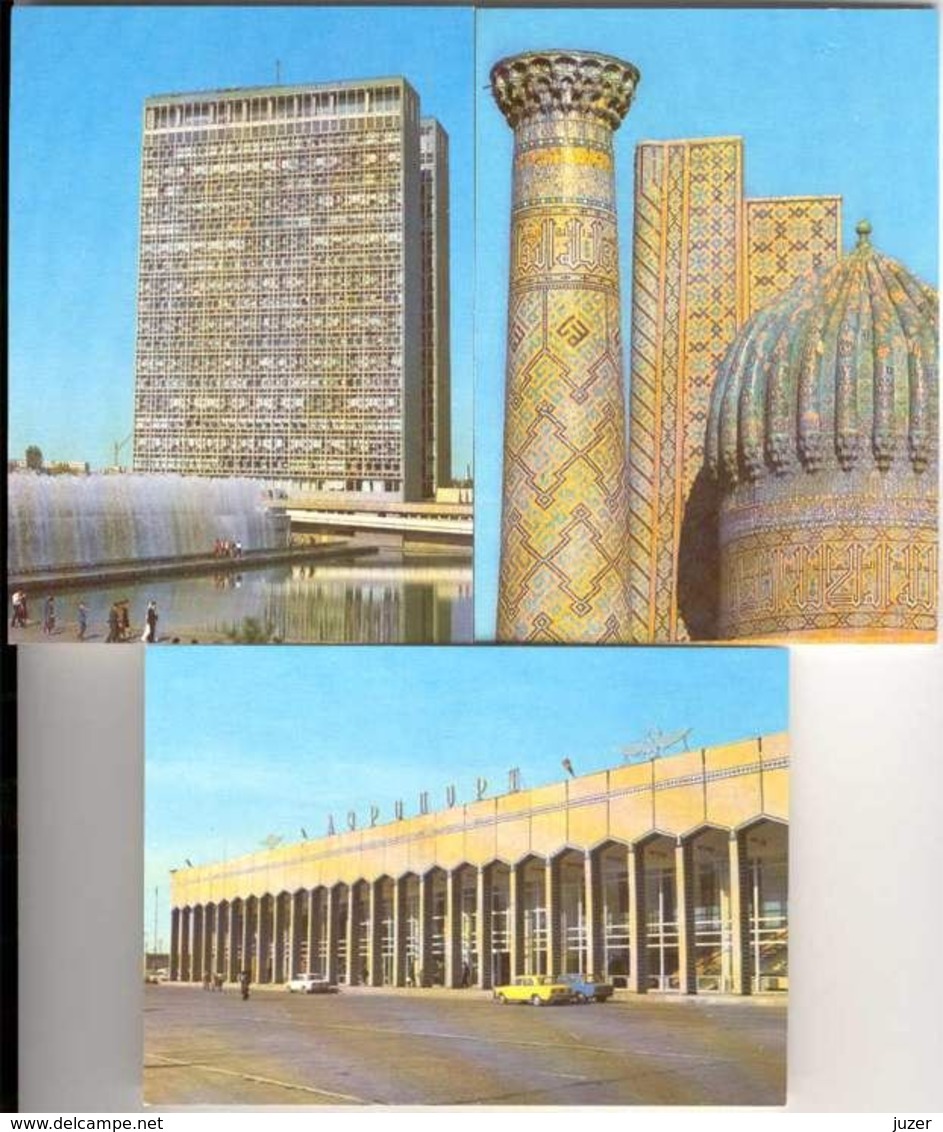 Uzbekistan. 12 Different Russian Postcards - Oezbekistan