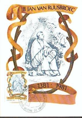 VATICAN CARTE MAXIMUM NUM.YVERT 713 JAN VAN RUUSBROEC - Maximum Cards