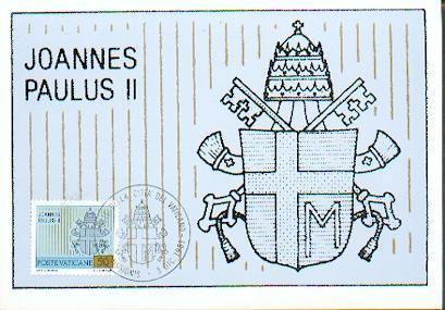 VATICAN CARTE MAXIMUM NUM.YVERT 715 Blason Du Pape - Maximumkarten (MC)