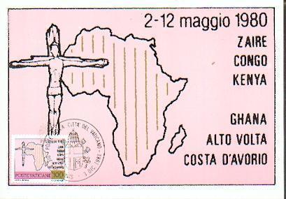 VATICAN CARTE MAXIMUM NUM.YVERT 716  VOYAGE DU PAPE - Maximumkarten (MC)