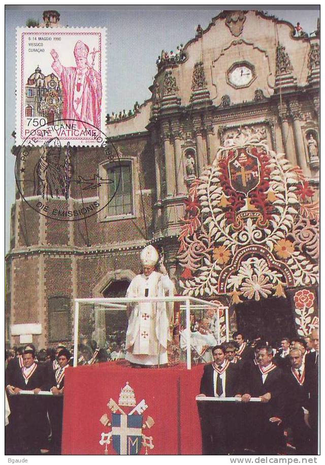 VATICAN CARTE MAXIMUM NUM.YVERT  916 VOYAGE DU PAPE JEAN PAUL II - Maximumkarten (MC)