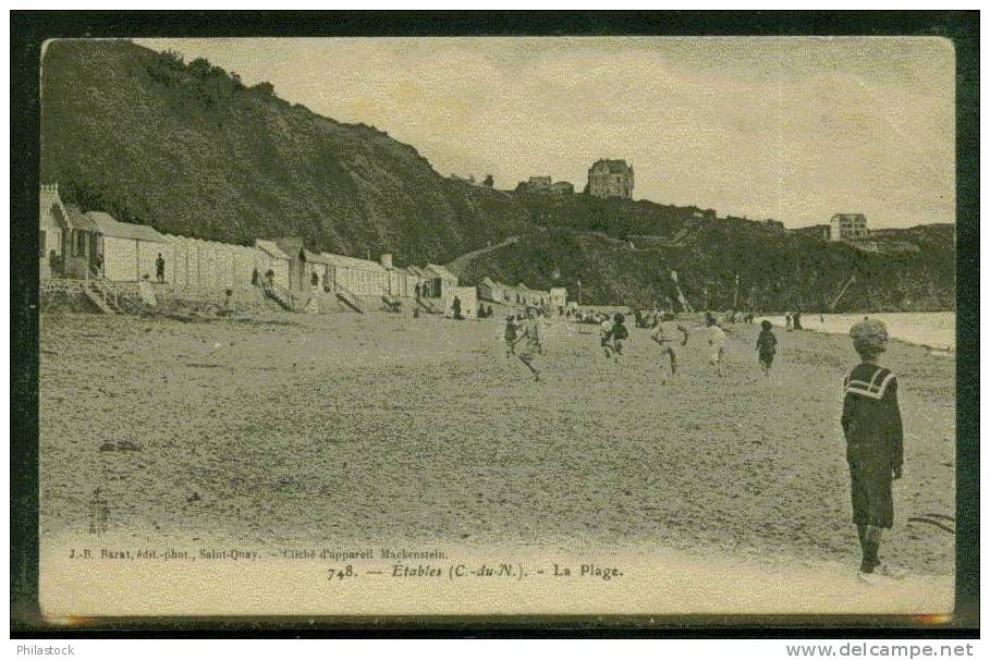 CPA ETABLES La Plage (pli) - Etables-sur-Mer