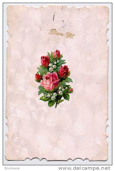 Carte Postale Fabriquée Par Collage De DECOUPI Rose Et Muguet - Fleurs