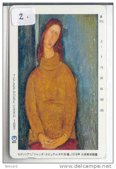 Télécarte Art Peinture MODIGLIANI (2) Glaneuses Kunst Painting Schilderij Mahlerei - Malerei