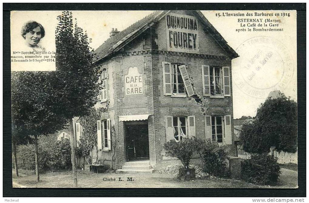 51 - ESTERNAY - Le Café De La Gare - Esternay
