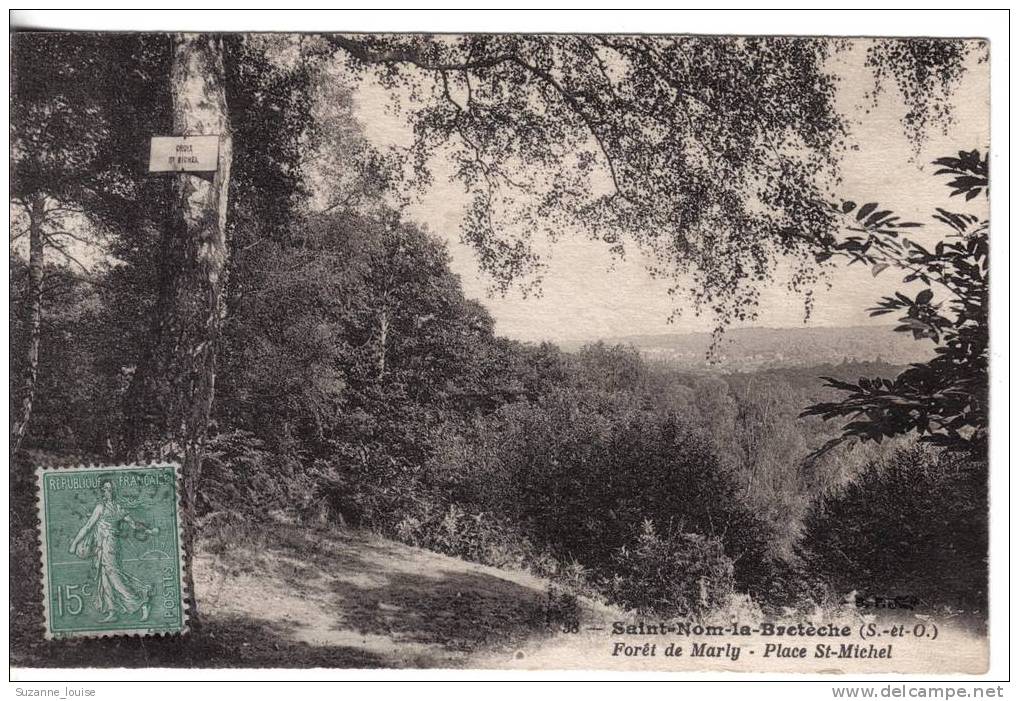 CPA - Saint-Nom-La-Bretèche  - Forêt De Marly -  Place Saint-Michel - St. Nom La Breteche