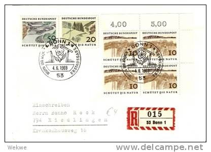 BRD303 / Naturschutz FDC 1969 Einschreiben Ex Bonn - Briefe U. Dokumente