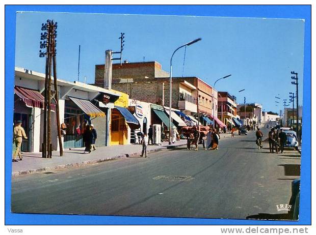 MAROC. INEZGAZINE. L´avenue Mohamed V. Belle Carte Animée.IRIS.Rare - Agadir