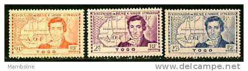 TOGO  René Caillié 172/74   Neuf  X Avec Trace De Charniere - Unused Stamps