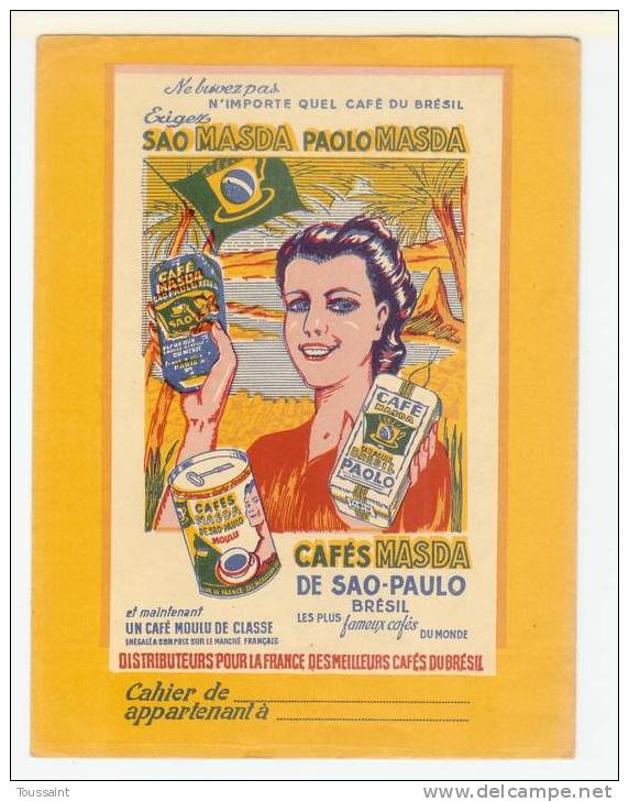 Protege Cahiers Masda: Cafe, Sao Paolo, Bresil (07-3433) - Protège-cahiers