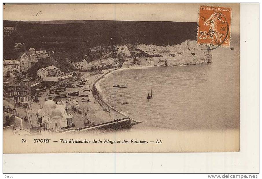 YPORT. - Vue D'ensemble De La Plage Et Des Falaises. - Yport