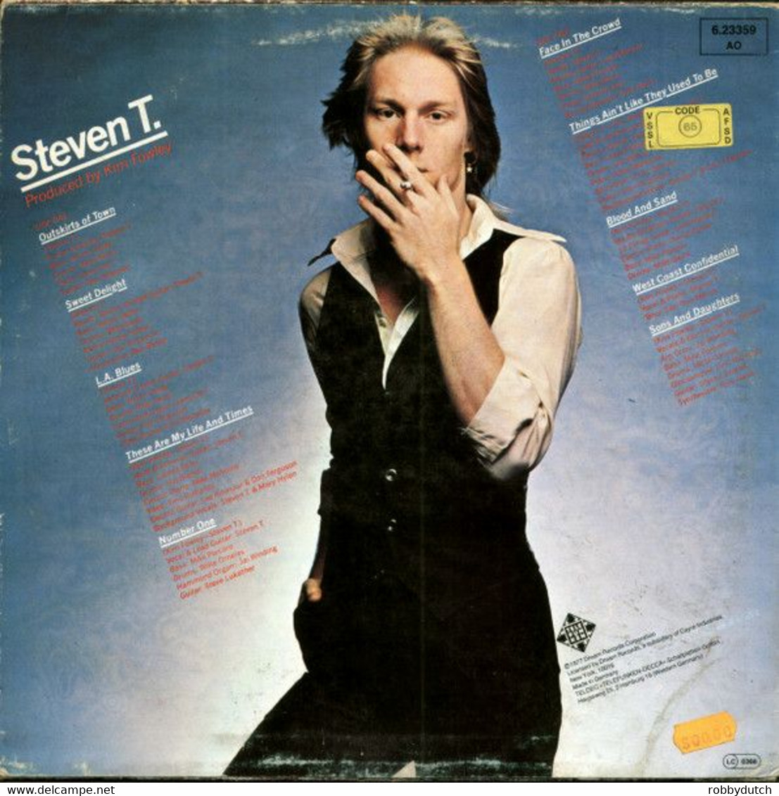 * LP * STEVEN T. - WEST COAST CONFIDENTIAL (1977 Ex!!!) - Disco, Pop