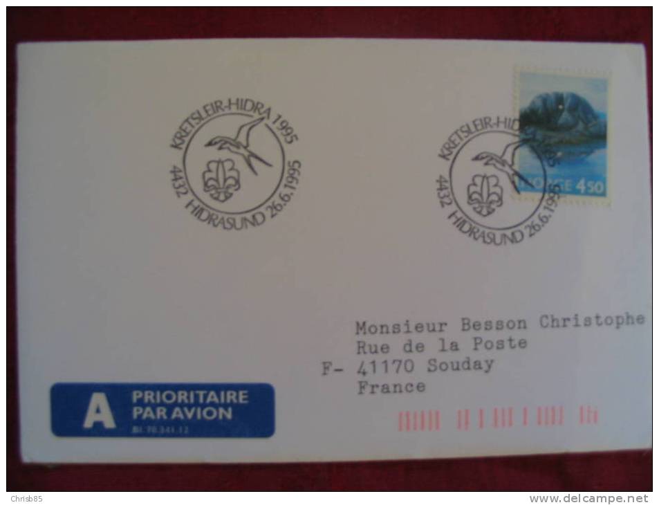 OBLITERATION OISEAU NORVEGE 1995 - Mechanical Postmarks (Advertisement)