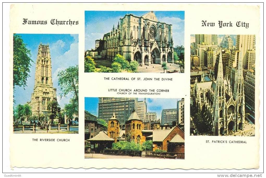 USA.Famous Churches New York City.Belle Cpsm Dent.coul.multi-vues. - Autres & Non Classés
