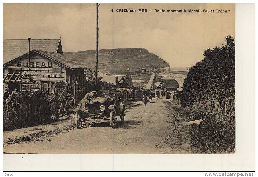 CRIEL-sur-MER. - Route Montant à Ménil-Val Et Tréport. - Criel Sur Mer