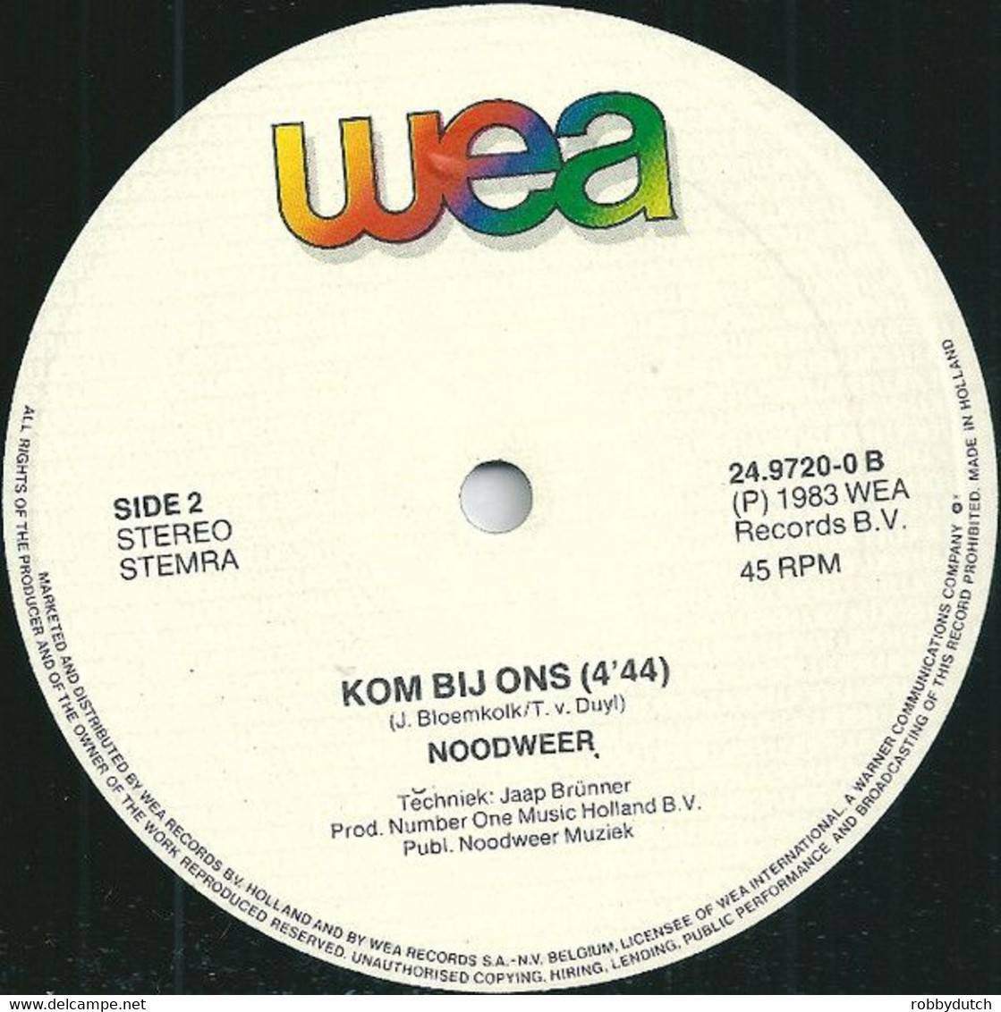 * 12" * NOODWEER - IN DE DISCO (1983 Ex-!!!) - 45 T - Maxi-Single