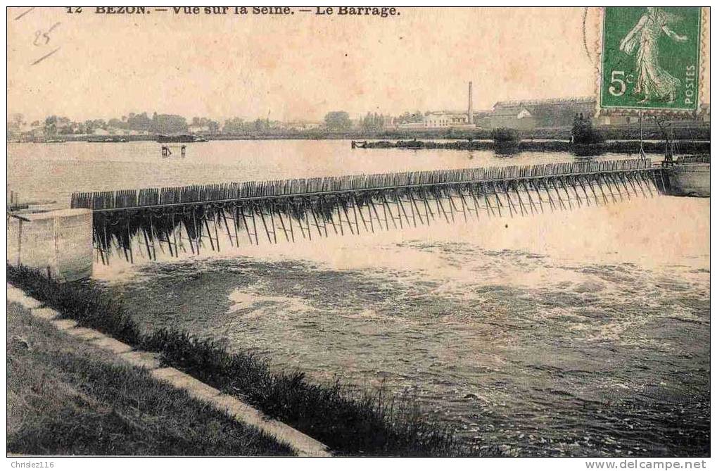 95 BEZONS Vue Sur La Seine Le Barrage  Beau Plan - Bezons