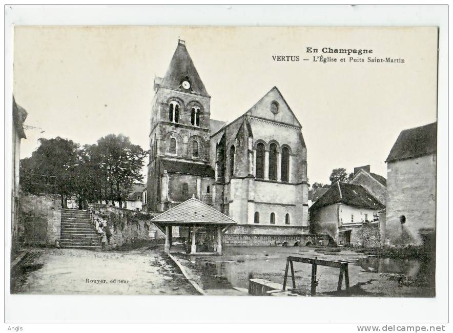 CPA----51---VERTUS----EGLISE----PUITS ST-MARTIN - Vertus