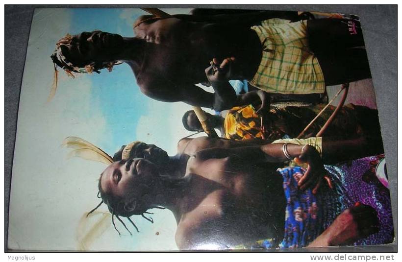Africa,Gabon,Girl,Young,Topless,Folklore,People,Dance,Customs,postcard - Gabón