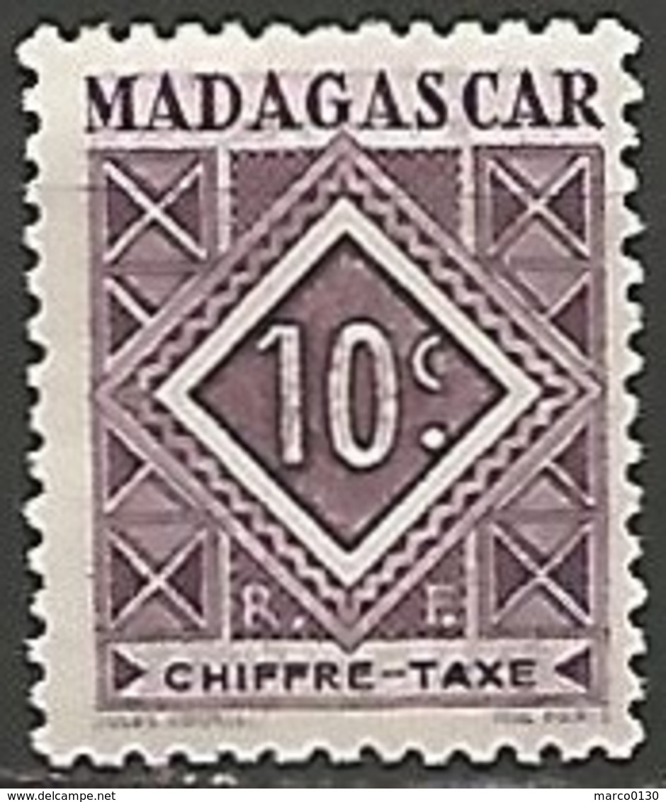 MADAGASCAR TAXE  N° 31 NEUF Sans Gomme - Segnatasse