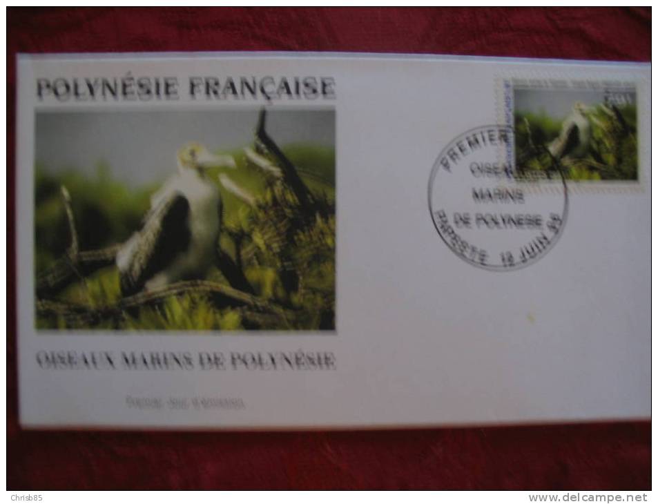 OBLITERATION OISEAU POLUNESIE FRANCAISE  1996 1ER JOUR - Seagulls
