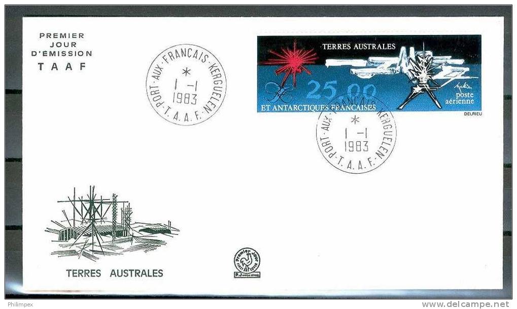FRANCE, TAAF / FAST 25F "TERRES AUSTRALES" 1983 FDC - Lettres & Documents
