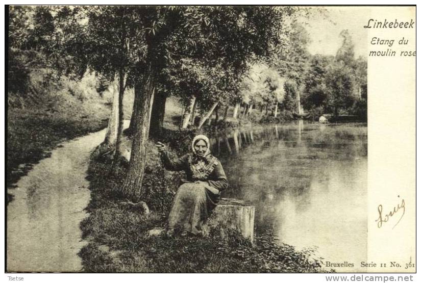 Linkebeek - Top Carte - La Mendiante Près De L´Etang Du Moulin Rose-1902 - Linkebeek