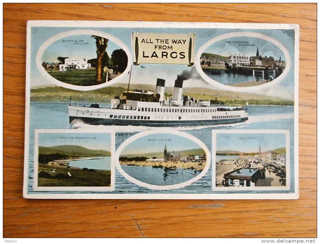 Largs , Multiview, Steamer , Scotland Cca 1910-20   VF+   D7554 - Ayrshire