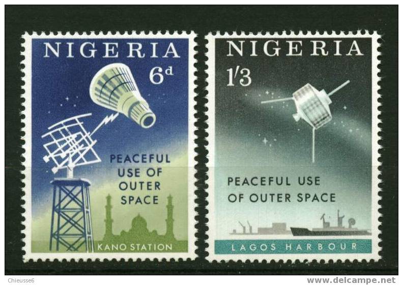 Nigeria ** N° 139/140 - Exploration De L´espace - Nigeria (1961-...)