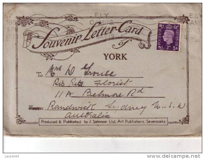 Old England Letter Card - Carte-lettre Ancienne De York - York