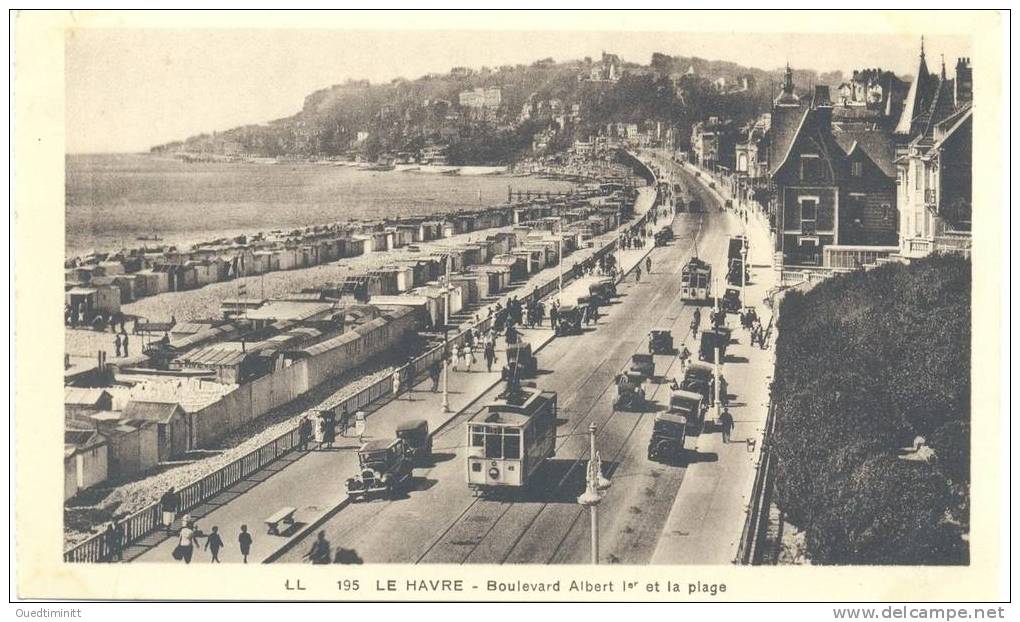 Le Havre.Le Tramway Du Bd Albert1er.Belle Anim. - Strassenbahnen