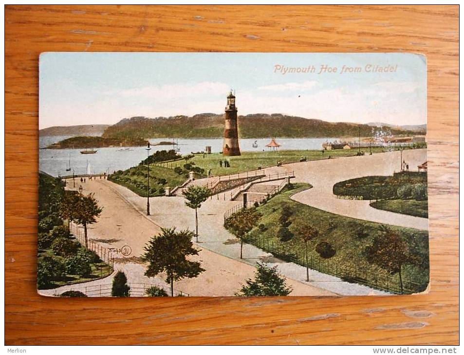 Plymouth , Hoe From Citadel, Lighthouse  Cca 1910  VF  D7609 - Plymouth