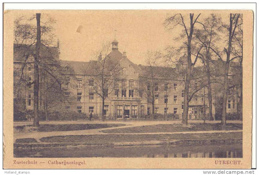 ANSICHTKAART UTRECHT ZUSTERHUIS CATHARIJNESINGEL 1914 - Utrecht