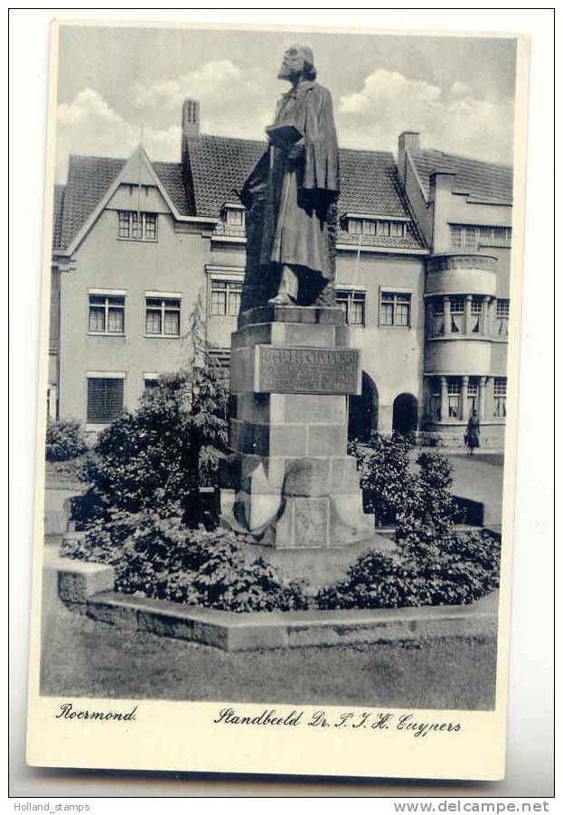 ANSICHTKAART ROERMOND STANDBEELD CUYPERS - Roermond