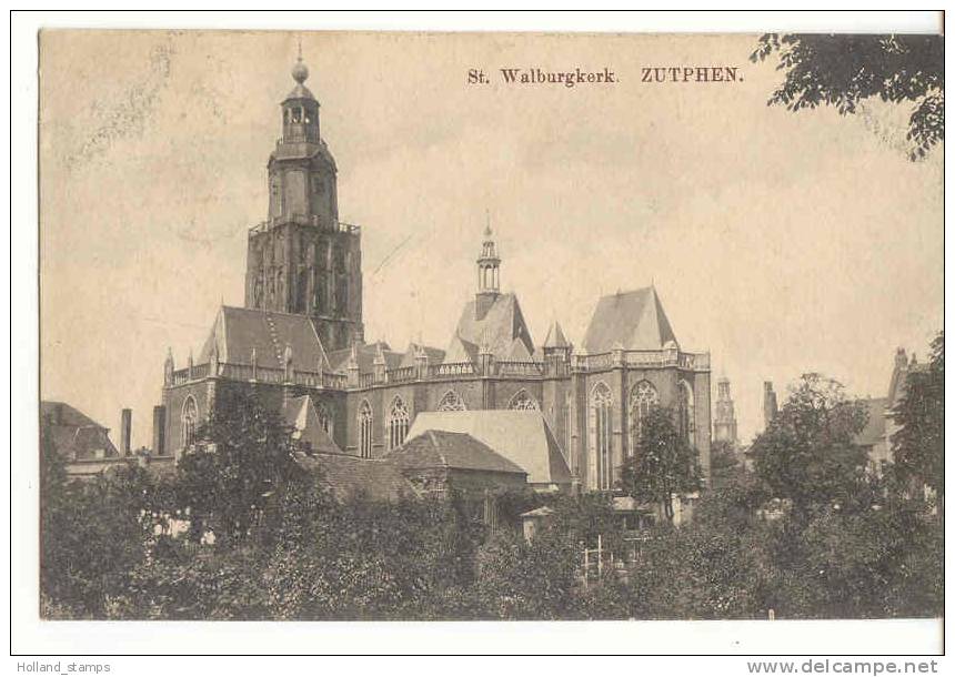 ANSICHTKAART ZUTPHEN ST. WALBURGKERK 1910 - Zutphen