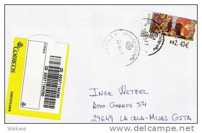 Ep308a/ Inland-Einschreiben Mit ATM Euro 2,43 (Gemälde) - Briefe U. Dokumente