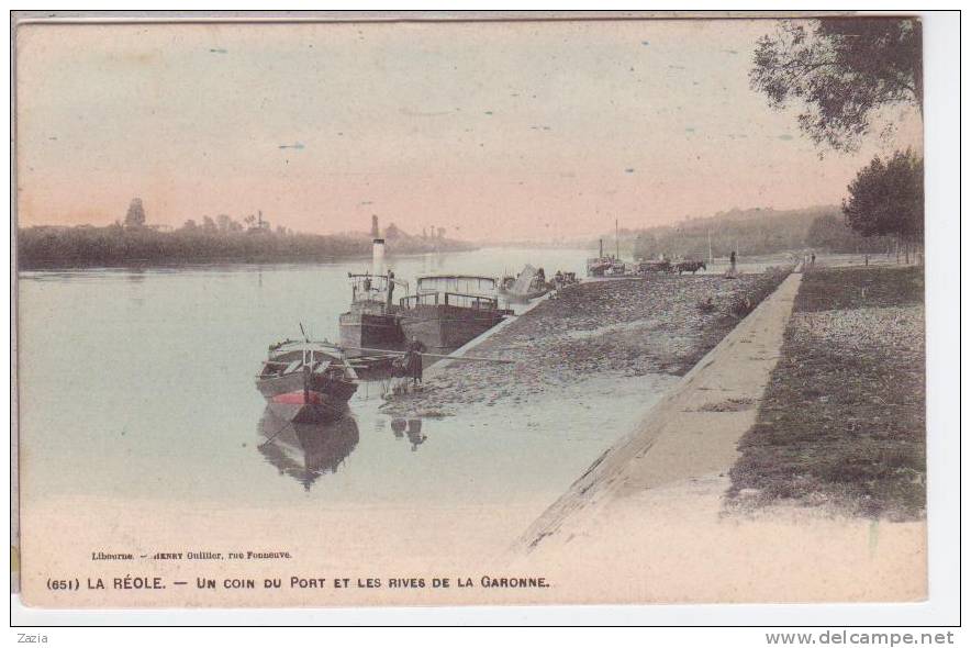 33.300/ LA REOLE - Un Coin Du Port Et Les Rives De La Garonne - La Réole