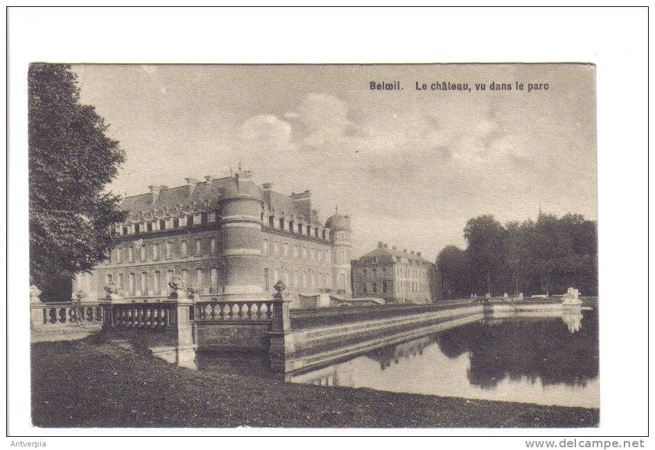 BELOEIL Chateau , Vu Dans Le Parc 1910 Imp. Delcourt - Belöil